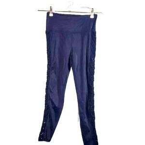 Style Reform Gypsie Macrame Leggings in Purple/Indigo/Blue SZ S
